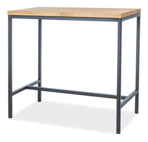 Masă de sufragerie Marisela (stejar + negru) (pentru 4 persoane)