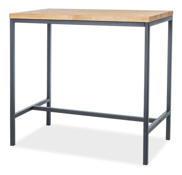 Blagovaonski stol Marisela (hrast + crna) (za 4 osobe)