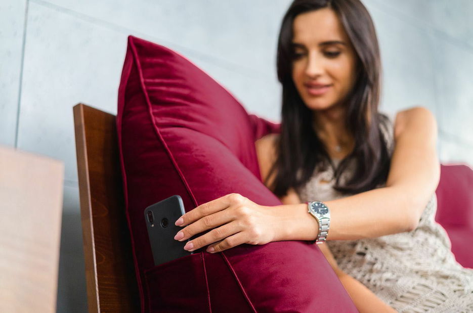 Vankúš 180 cm Naturlig Trinny (bordová)