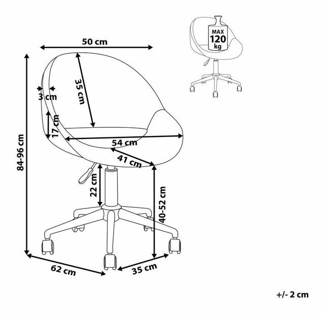Uredska stolica Selno (smaragdna)