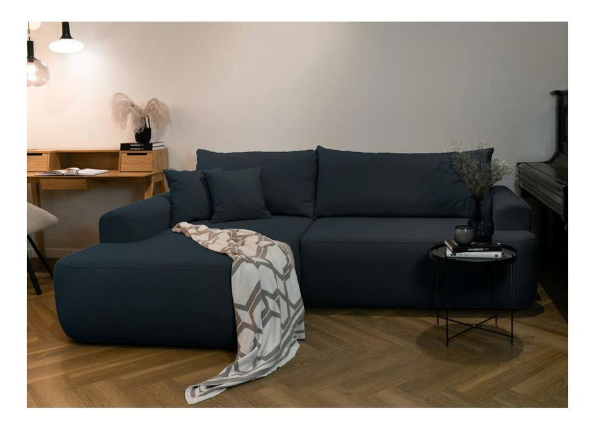 Kutna garnitura Olivo I (L) (plava + crna)