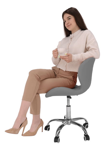 Irodai fotel Asher (szürke + króm)