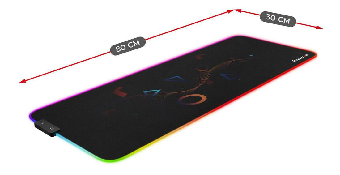 Podloga za miš Drift (crna + šarena) (s LED rasvjetom)