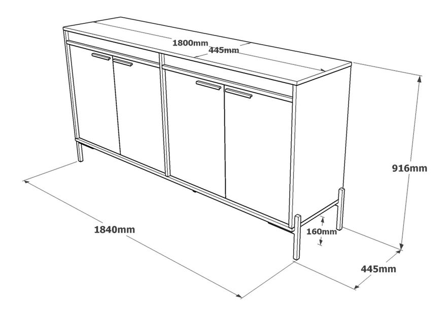 Dulap Vergilius 5 (maro + gri)