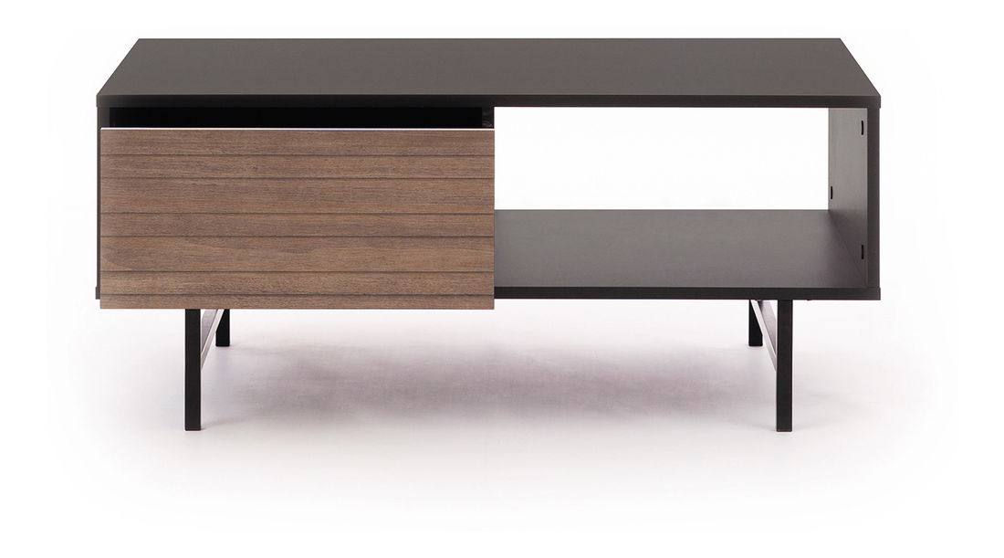 Dohányzóasztal Presto STO (matt fekete + captains deck)