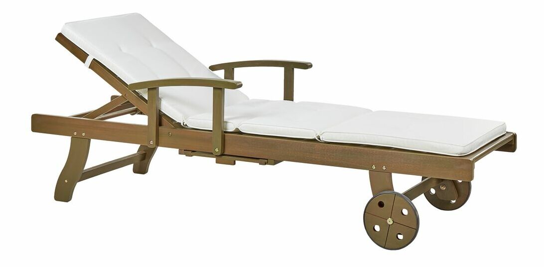 Kerti nyugágy Amati (sötét fa + krém)