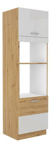 Kuhinjski ormarić za namirnice Arryn 60 DPM-210 2F (korpus: hrast artisan / front: bijeli sjaj)