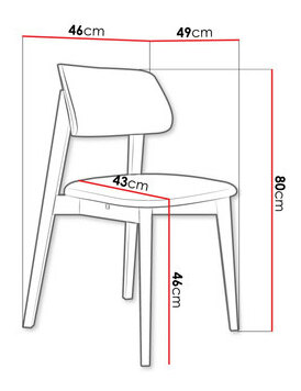 Jedálenská stolička KD 63 C (čierna) 