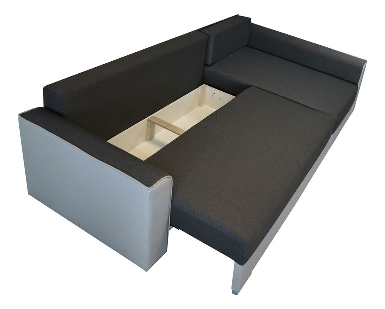 Rohová sedačka Balmu (svetlosivá + biela) (P)