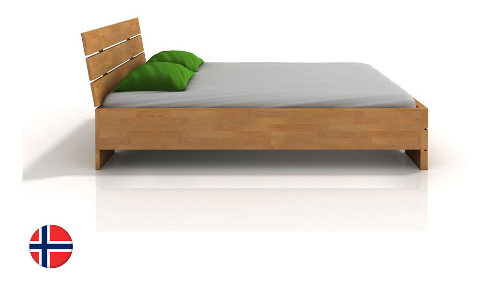 Manželská posteľ 180 cm Naturlig Lorenskog High BC (buk)