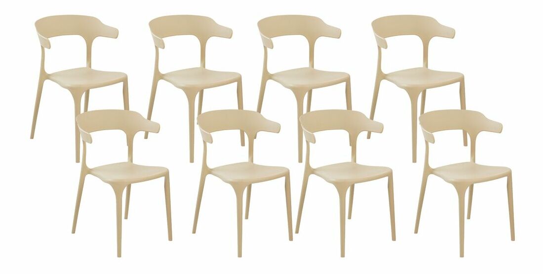 Set 8 buc scaun tip bar Gerry (bej)