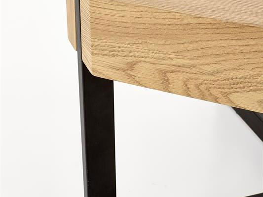 Stolić za kavu Leisa (prirodno drvo + crna)