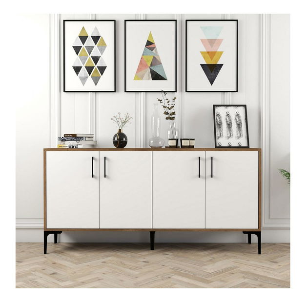 Skrinka Kim 160 (biela + orech)