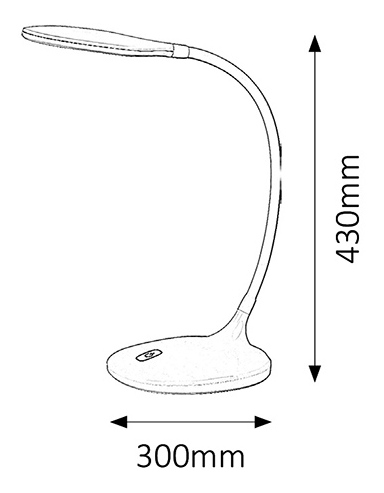 Stojanová lampa Aiden 4319 (čierna)