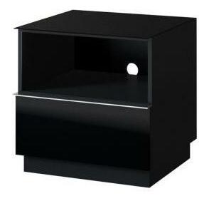 Falraszerelhő TV asztal Henry Typ 37 (fekete + magasfényű fekete)