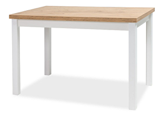 Jedálenský stôl Alfred (dub lancelot + biela) (pre 4 osoby)
