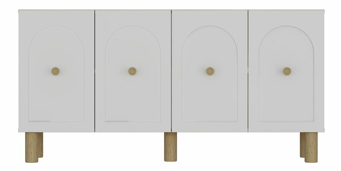 Komoda Notred (safirni hrast + bijela)