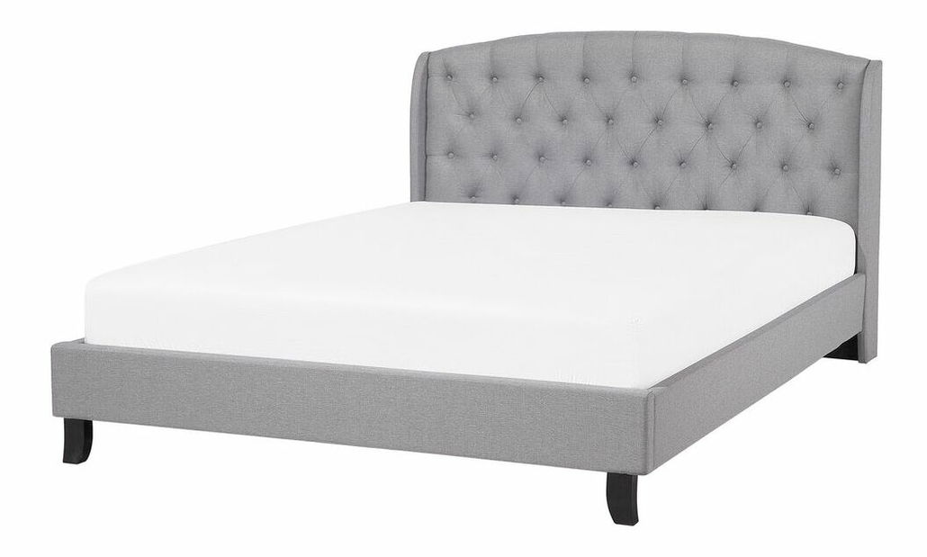 Manželská posteľ 160 cm BORD (s roštom) (sivá)