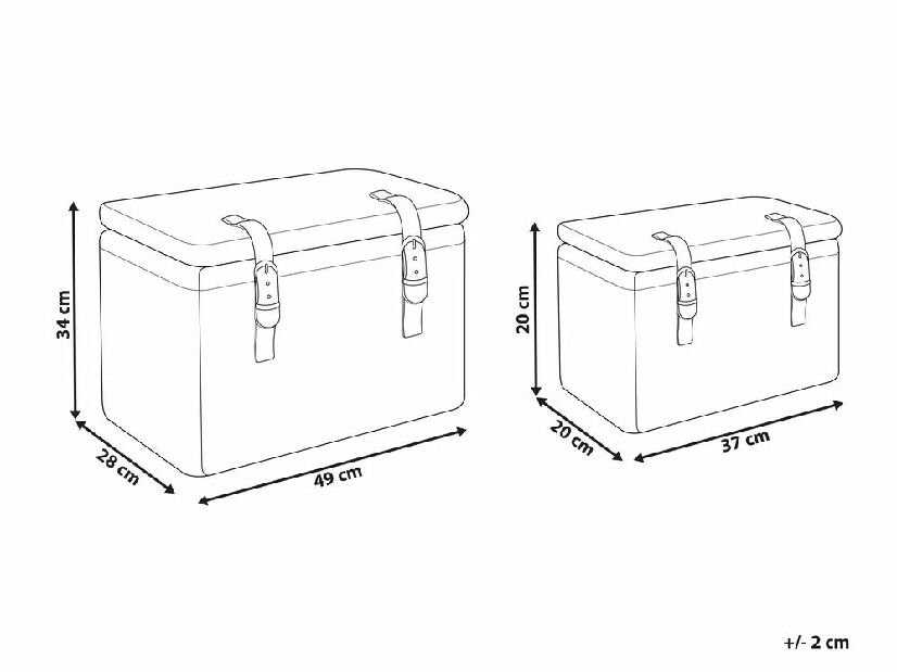 Set 2 ks úložných košov Irbza (prírodná)