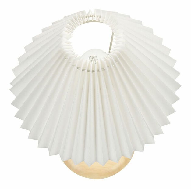 Stolná lampa Claudius (biela + svetlé drevo)