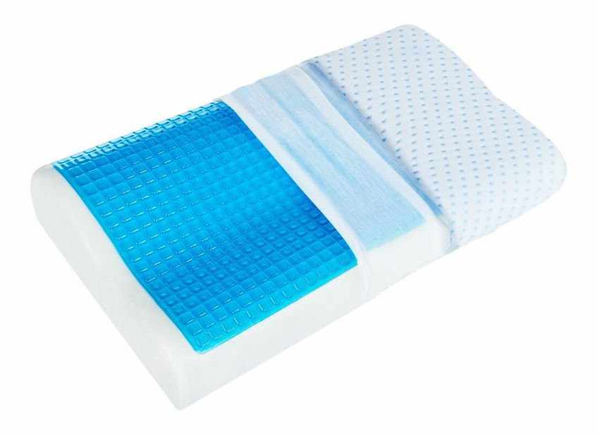 Vankúš z pameťovej peny 50 x 30 cm Kangaroo (biela)