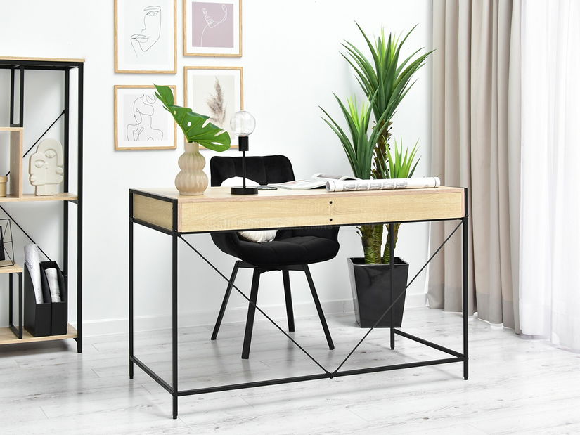 PC stolík Unica (sonoma + čierna)