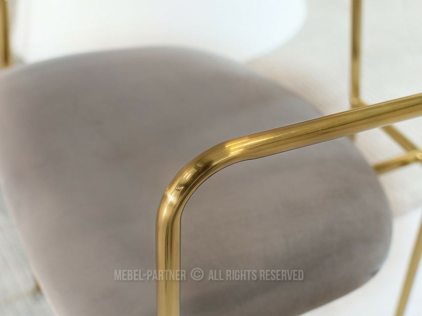 Stolička Magnus (béžová + zlatá)