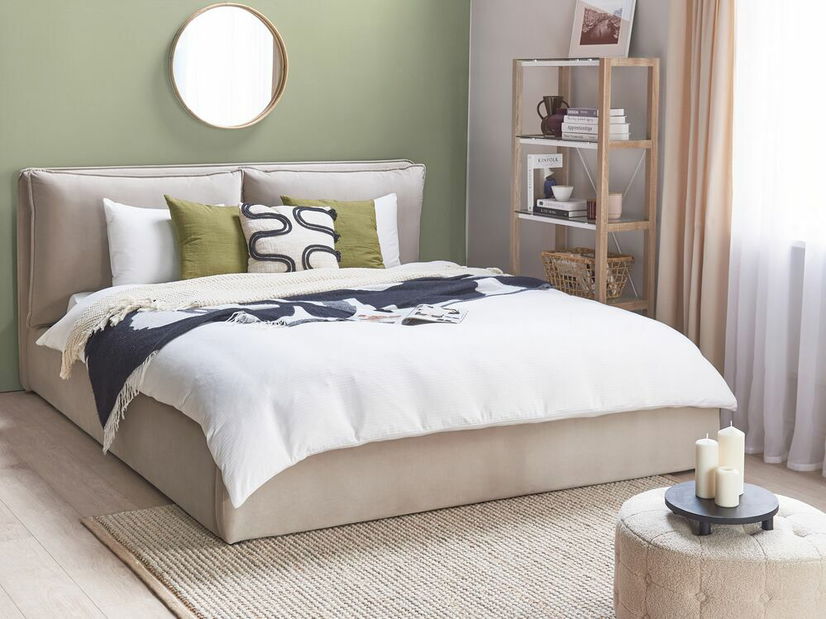 Franciaágy 180 cm Clinton Bonell (fekete) (ágyráccsal és matraccal, és tárolóhellyel)