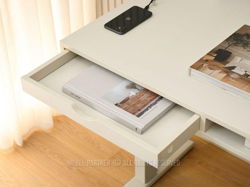 Masă PC cu înălțime reglabilă Occott 100 (crem)