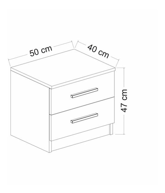 Noptieră Bubose 3 (alb)