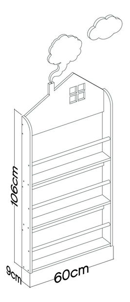 Gyerek fali polc Lukonka 1 (nyírfa)