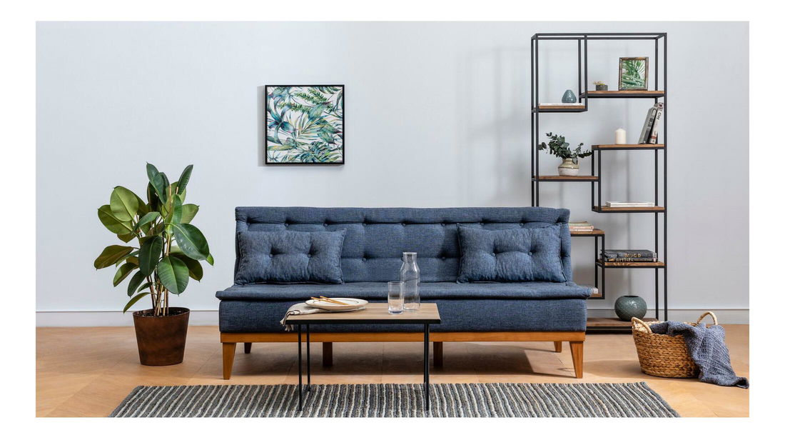 Set canapea fotoliu Fiorucci (albastru închis)