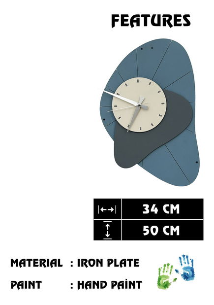 Kovové nástenné hodiny Asir Cudi