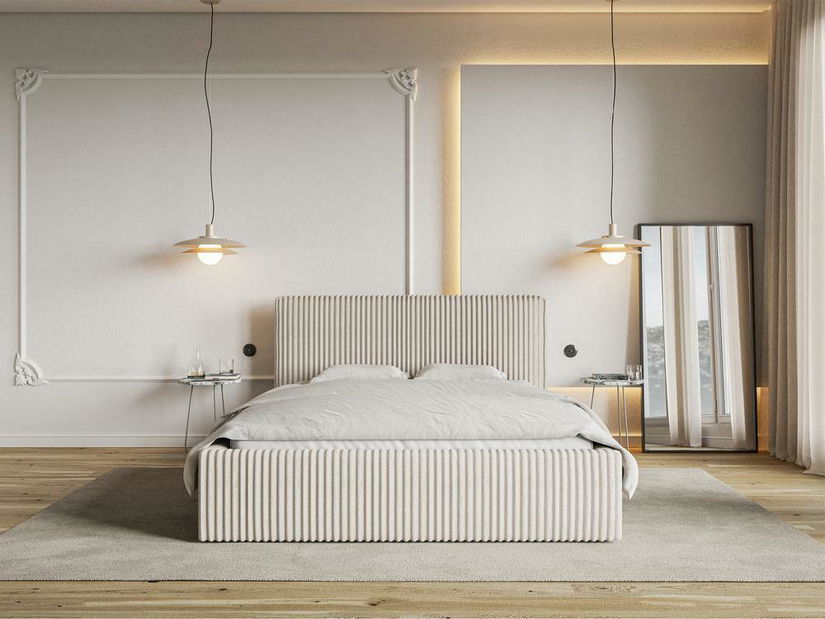 Franciaágy 180 cm Tulia 180 (krém + fekete)