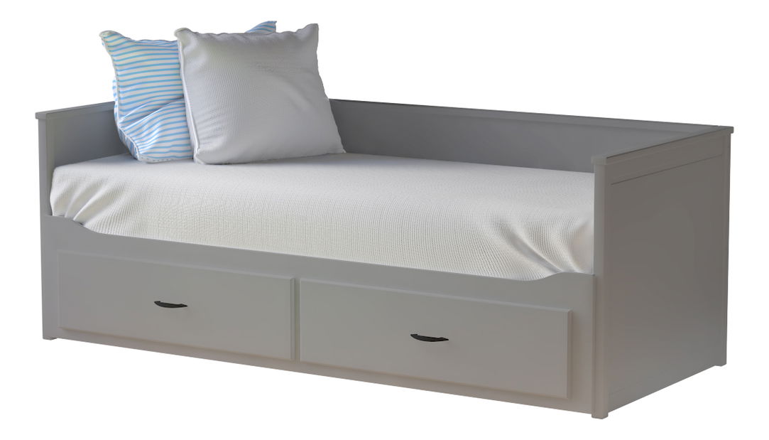 Krevet na razvlačenje Daybed Comfort (S podnicom i prostorom za odlaganje) (siva)