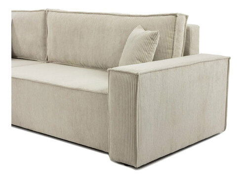 Sarokkanapé Kasuna (szürke) (tárolóhellyel)