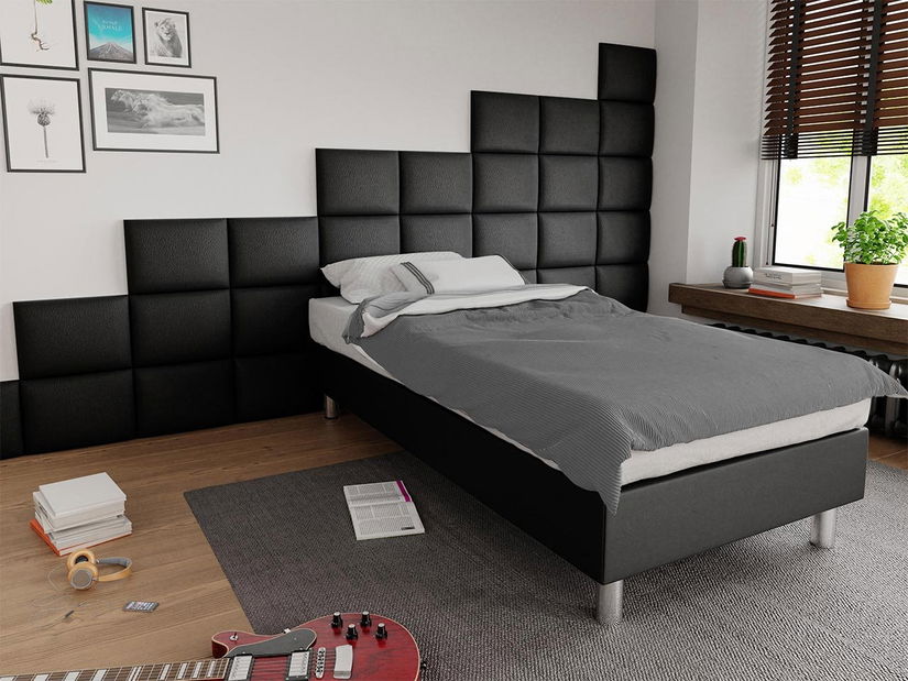 Kárpitozott fali panel Pazara 40x30 cm (öko-bőr Soft 011 + fekete)