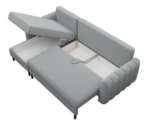 Rohová sedacia súprava s dvoma úložnými priestormi Astabena (krémová) *výpredaj