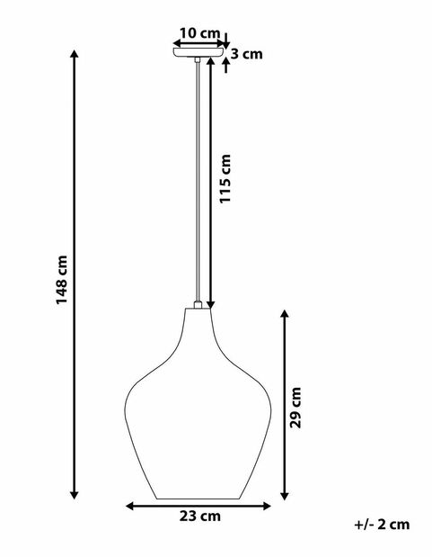 Závesná lampa Sangol (strieborná)