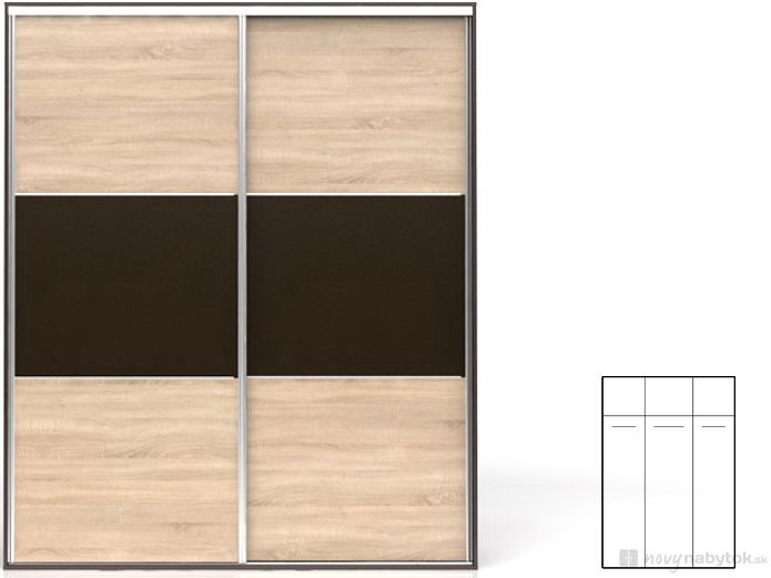 Šatníková skriňa BRW F19 SZF2D/200