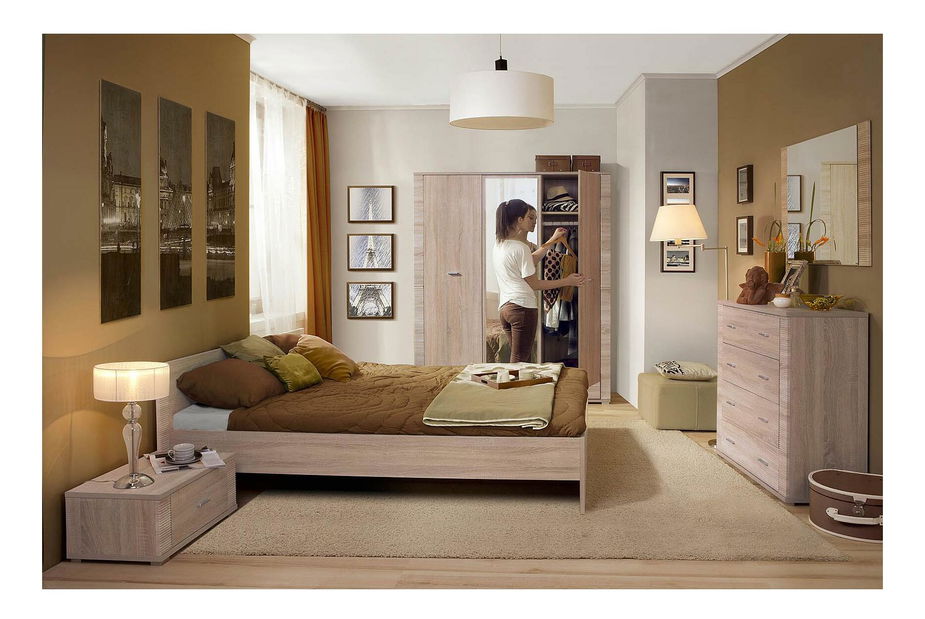 Hálószoba Gwenn 1 (szonoma tölgy)