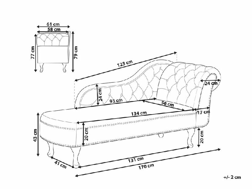 Sofa NILI (sintetička koža) (bež) (D)