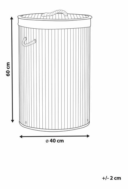 Coș de rufe Shirell (lemn deschis) 