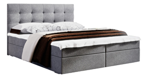 Bračni krevet Boxspring 160 cm Fade 2 (siva) (s madracem i prostorom za odlaganje)