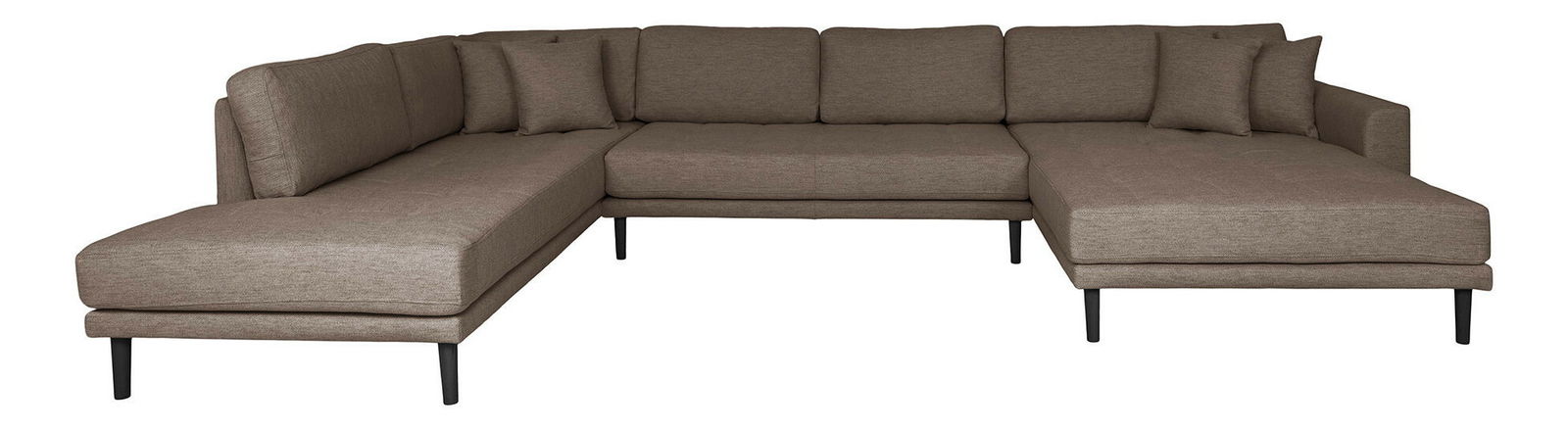 Rohová sedacia súprava v tvare U (P) Lvaveriaora U (hnedá)