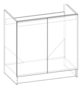 Alsó konyhaszekrény Lenna LV 09 (sonoma sötét)