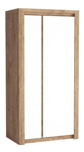 Ormar za garderobu Livia 01 (hrast ribbeck + bijeli sjaj)