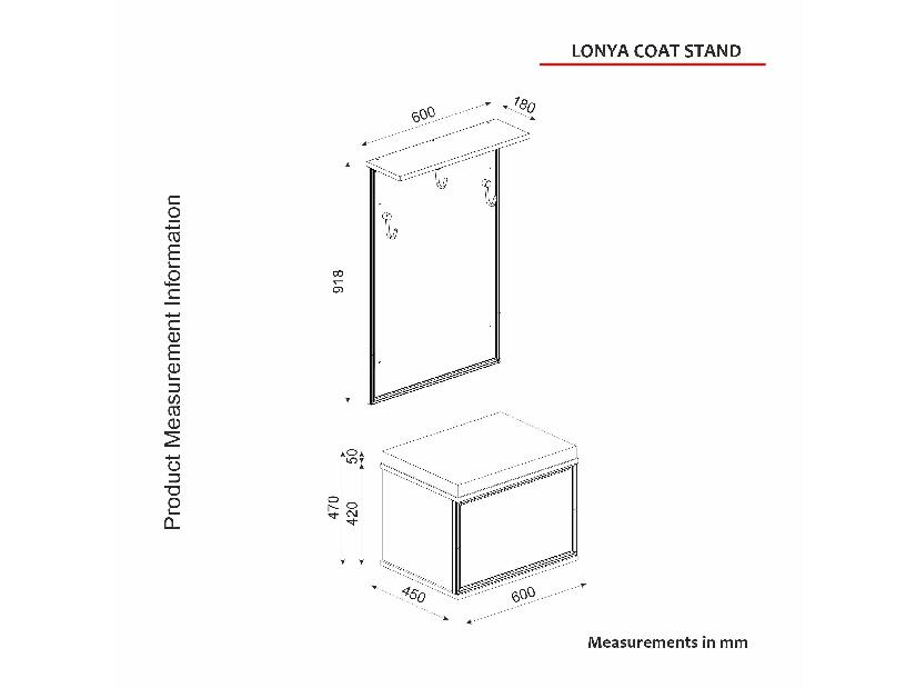 Mobilier Hol Bulavo 1 (alb + maro) 