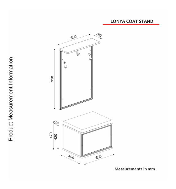 Predsieňová zostava Bulavo 1 (biela + hnedá) 