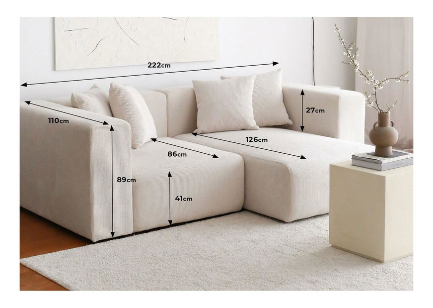 Colțar Yorky mini (Alb)